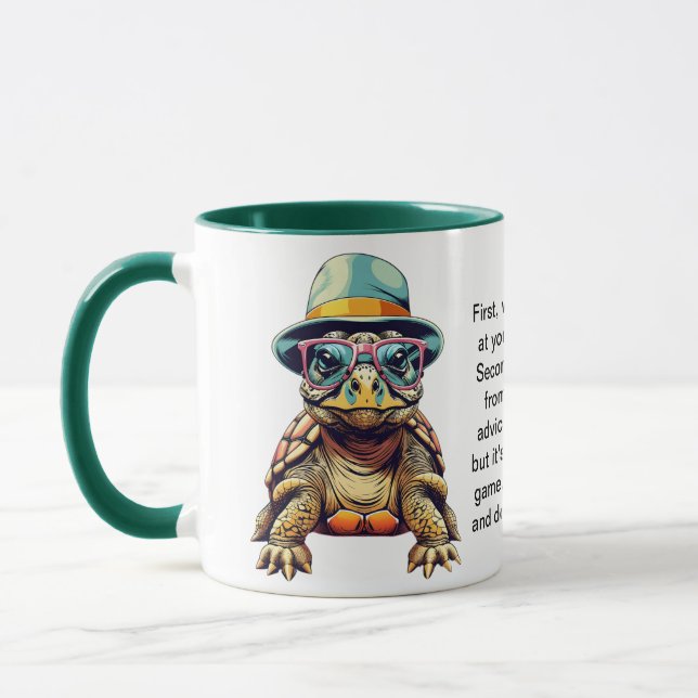 Funny Advice From A Tortoise Mug (Left)