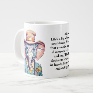 Funny Advice From An Elephant Large Coffee Mug