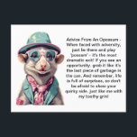 Funny Advice From An Opossum Postcard<br><div class="desc">Get ready for some possum-tively hilarious insights with this Funny Advice From An Opossum Postcard! Packed with tail-swinging humour and nocturnal wisdom, each message is sure to make you play dead with laughter. Whether you're feeling a bit nocturnal or just need a dose of marsupial mischief, this postcard is bound...</div>