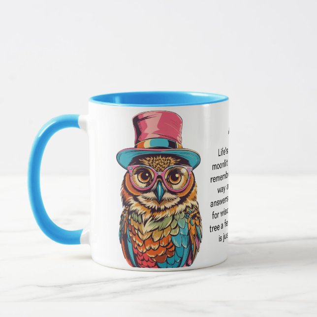 Funny Advice From An Owl Mug (Left)