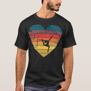 Funny Aerobic gymnastics Heart Retro Vintage Cool T-Shirt
