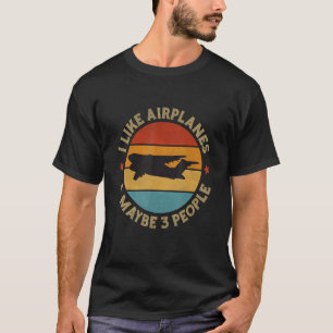 Funny Aeroplane Airline Design for Pilot Aviation  T-Shirt