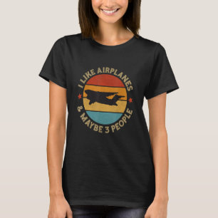 Funny Aeroplane Airline Design for Pilot Aviation T-Shirt