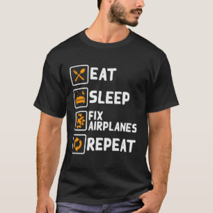Funny Aeroplane Mechanic Aircraft Aviation Technic T-Shirt