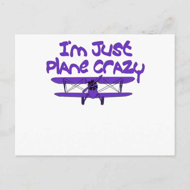 Funny Aeroplane Postcard (Front)