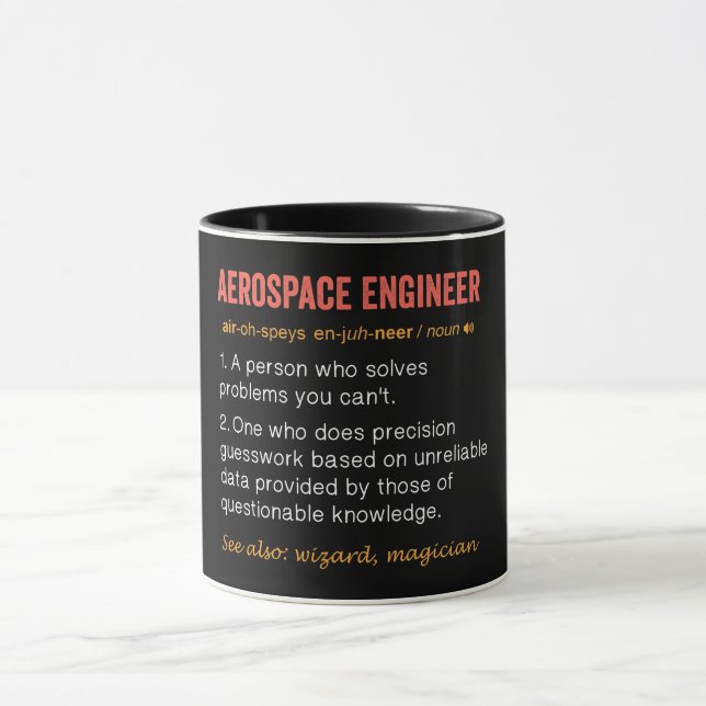 Funny Aerospace Engineer Definition Mug (Center)