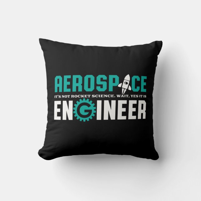 Funny Aerospace Engineering It's Rocket Science Cushion (Front)