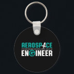 Funny Aerospace Engineering It's Rocket Science Key Ring<br><div class="desc">Aerospace engineering. It's not rocket science. Wait, yes it is. Funny merchandise for geek and nerd engineers who love humour, witty quotes and jokes. Cool design to wear on your job and show your passion in aircraft, spacecraft, and rocket science. Great gift for dad, father, mum, mother, son, daughter, brother...</div>