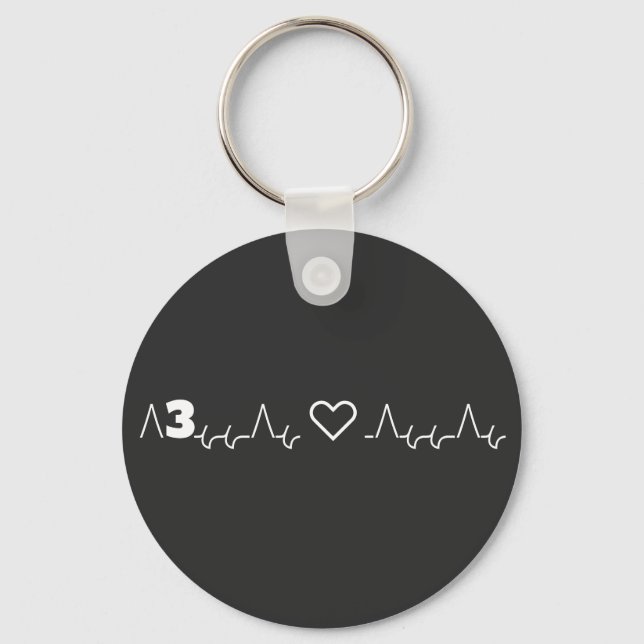 Funny & Aesthetic Graphic T-Shirt Key Ring (Front)