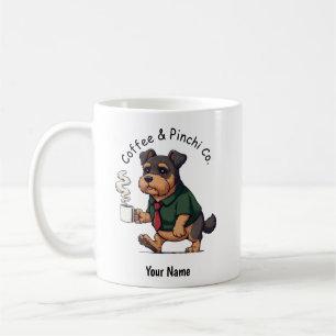 Funny Affenpinscher Dog Business Suit Coffee Mug