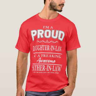 Funny Affine Proud DaughterInLaw of Awesome Father T-Shirt