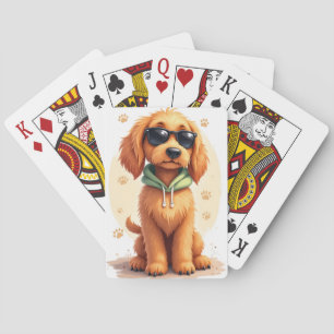 Funny Afghan Hound Kawaii Dog Playing Cards