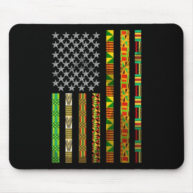 Funny African American Gift Cute Juneteenth Flag F Mouse Mat (Front)