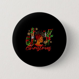Funny African American Joy Christmas Black Woman A 6 Cm Round Badge