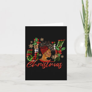 Funny African American Joy Christmas Black Woman A Card