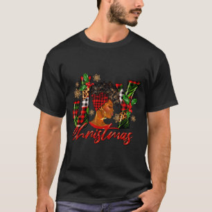 Funny African American Joy Christmas Black Woman A T-Shirt