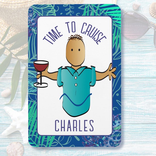 Funny African American Male Cartoon Cruise Door  Magnet (Creator Uploaded)