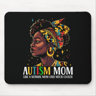 Funny African Black Autism Mum Afro Mother Autism Mouse Mat