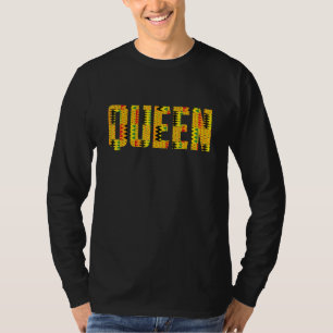 Funny African Queen   For Women Cool Kente Cloth   T-Shirt