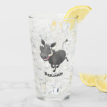 Funny African warthog pig cartoon personalised Glass<br><div class="desc">Join the African safari with this happy warthog created in cartoon style. Wild pig fun!</div>