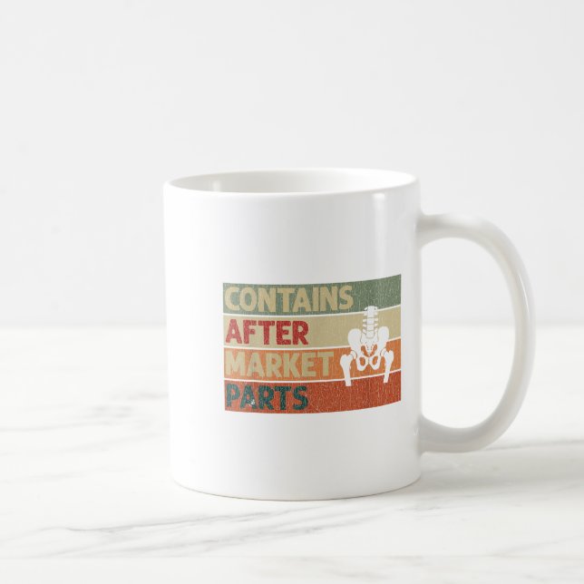 Funny After Hip Surgery Recovery Bionic Hip Replac Coffee Mug (Right)