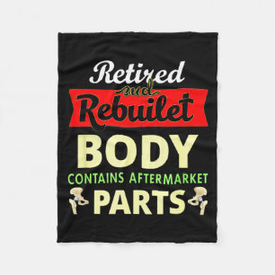 Funny After Hip Surgery Recovery Bionic Hip Replac Fleece Blanket