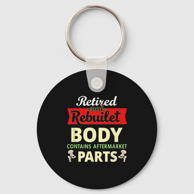 Funny After Hip Surgery Recovery Bionic Hip Replac Key Ring (Front)