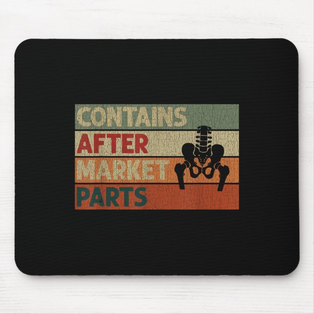 Funny After Hip Surgery Recovery Bionic Hip Replac Mouse Mat (Front)