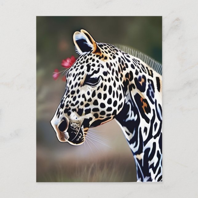 Funny  AI Art Leopard Appaloosa Horse Postcard (Front)