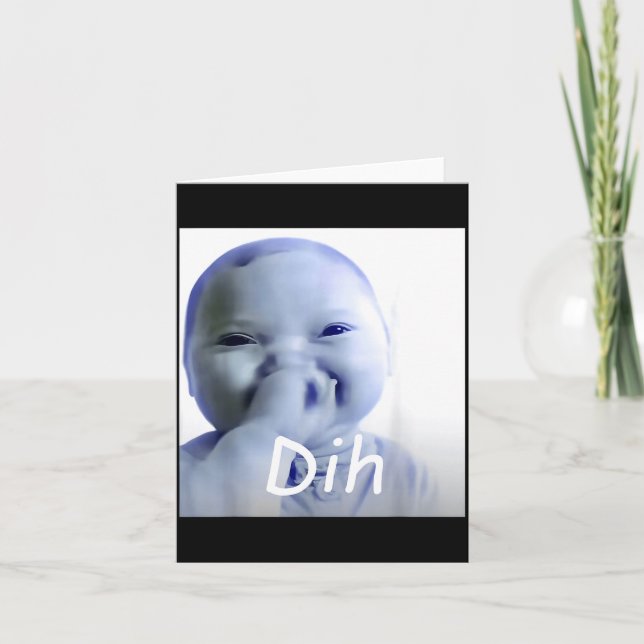 Funny Ai Baby Dih Meme Brainrot Card (Front)