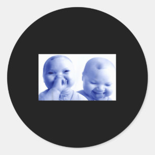Funny Ai Baby Gen Z Meme Viral Giggling Ai Laughin Classic Round Sticker