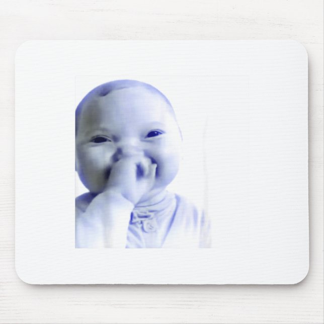 Funny Ai Baby Holding Laugh Meme  Mouse Mat (Front)