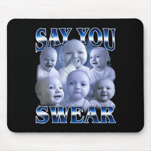 Funny Ai Baby Meme Swear Meme Mouse Mat (Front)