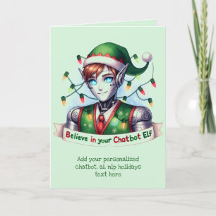 Funny Ai Chatbot Elf Greeting Card Corporate