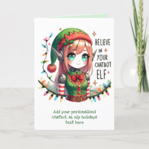 Funny Ai Chatbot Elf Greeting Card Corporate