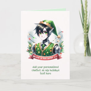 Funny Ai Chatbot Elf Greeting Card Corporate