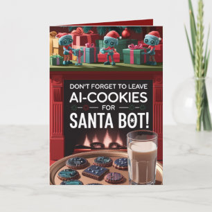 Funny Ai Chatbot Santa Greeting Card Corporate