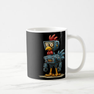 Funny Ai Chicken Costume With Tv For Robots Lovers Coffee Mug