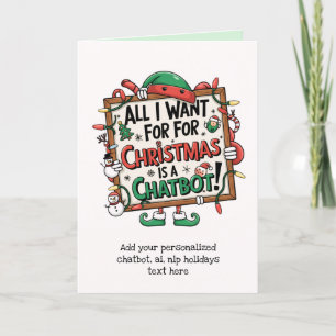 Funny Ai Christmas Chatbot Gift Corporate Business Holiday Card