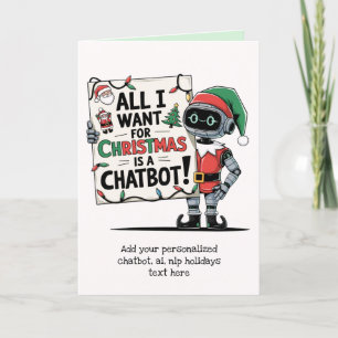 Funny Ai Christmas Chatbot Gift Corporate Business Holiday Card