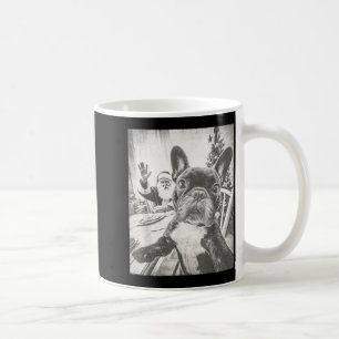 Funny Ai French Bulldog Selfie With Santa Claus Ch Coffee Mug