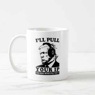 Funny AI Gamer Trump Deep Fake Meme Pull IP Coffee Mug