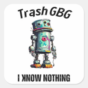 Funny AI - Geek Humour Laptop Square Sticker
