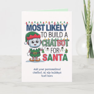 Funny Ai Santa Chatbot Greeting Card Corporate
