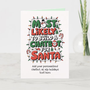 Funny Ai Santa Chatbot Greeting Card Corporate