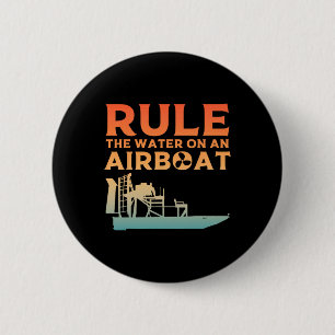 Funny Airboat Art For Men Women Boat Captain Boati 6 Cm Round Badge