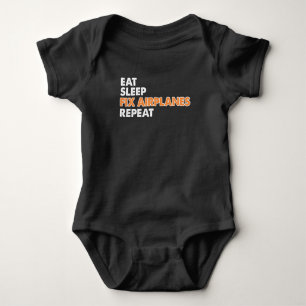 Funny Aircraft Mechanic - Eat Sleep Fix Aeroplanes Baby Bodysuit