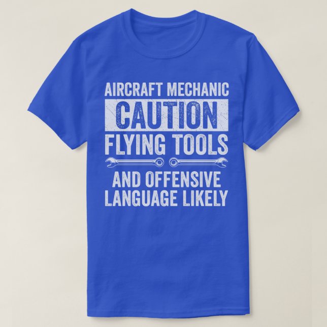 Funny Aircraft Mechanic Fixing Aeroplanes 1 T-Shirt (Design Front)