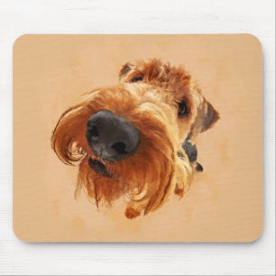 Funny  Airedale Terrier Mouse Mat