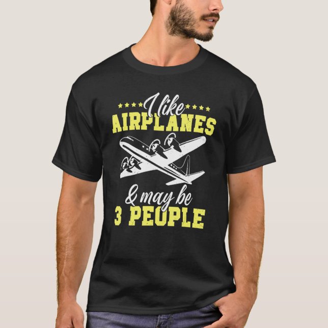 Funny Airplane Design For Men Women Aviation Aviat T-Shirt (Front)